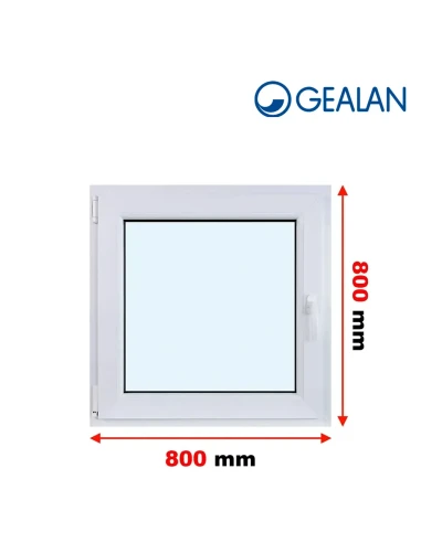 Kunststofffenster PVC Fenster 80x80 cm DREH/KIPP Gealan S 8000