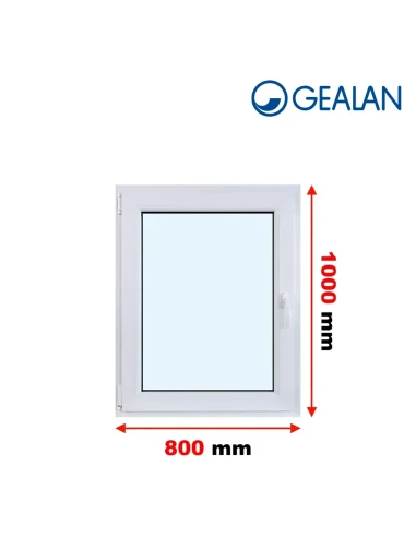 Kunststofffenster PVC Fenster 80x100 cm DREH/KIPP Gealan S 8000