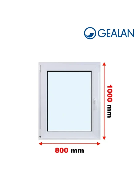Kunststofffenster PVC Fenster 80x100 cm DREH/KIPP Gealan S 8000
