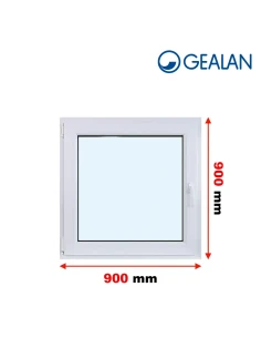 Kunststofffenster PVC Fenster 90x90 cm DREH/KIPP Gealan S 8000