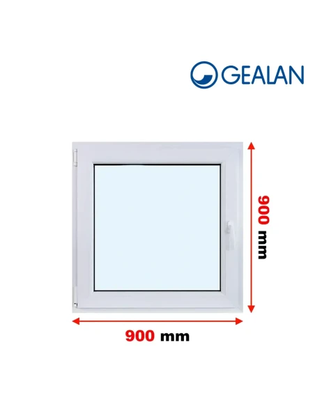 Kunststofffenster PVC Fenster 90x90 cm DREH/KIPP Gealan S 8000