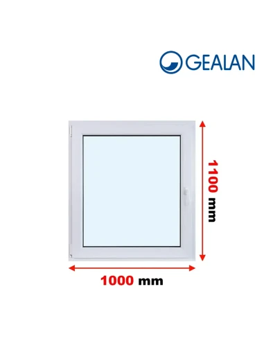 Kunststofffenster PVC Fenster 100x110 cm DREH/KIPP Gealan S 8000