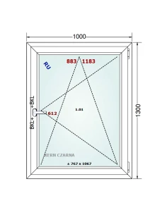 Kunststofffenster PVC Fenster 100x130 cm DREH/KIPP Gealan S 8000 2