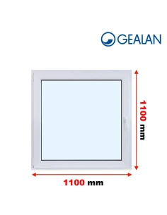 Kunststofffenster PVC Fenster 110x110 cm DREH/KIPP Gealan S 8000