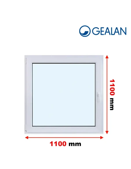 Kunststofffenster PVC Fenster 110x110 cm DREH/KIPP Gealan S 8000