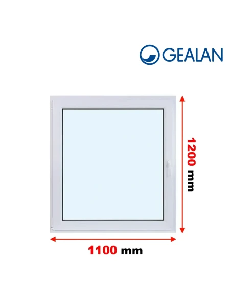 Kunststofffenster PVC Fenster 110x120 cm DREH/KIPP Gealan S 8000