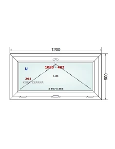Kunststofffenster PVC Fenster 120x60 cm DREH/KIPP Gealan S 8000 2