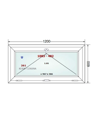 Kunststofffenster PVC Fenster 120x60 cm DREH/KIPP Gealan S 8000