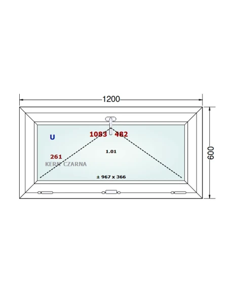 Kunststofffenster PVC Fenster 120x60 cm DREH/KIPP Gealan S 8000