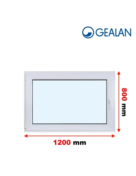 Kunststofffenster PVC Fenster 120x80 cm DREH/KIPP Gealan S 8000