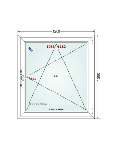 Kunststofffenster PVC Fenster 120x130 cm DREH/KIPP Gealan S 8000 2