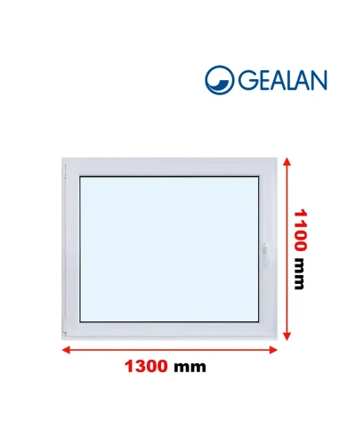 Kunststofffenster PVC Fenster 130x130 cm DREH/KIPP Gealan S 8000