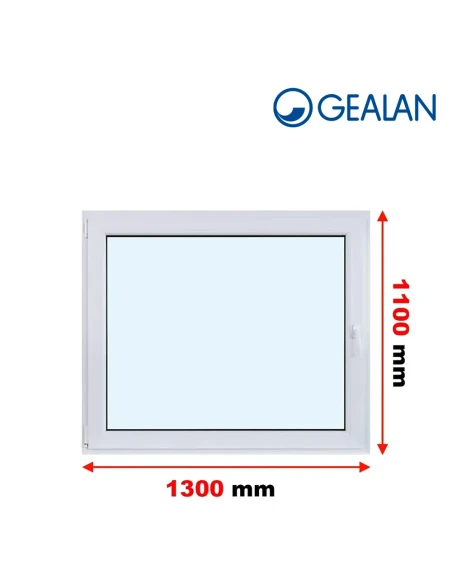 Kunststofffenster PVC Fenster 130x130 cm DREH/KIPP Gealan S 8000