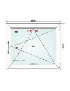 Kunststofffenster PVC Fenster 130x110 cm DREH/KIPP Gealan S 8000 2