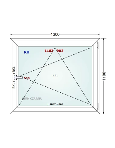 Kunststofffenster PVC Fenster 130x110 cm DREH/KIPP Gealan S 8000