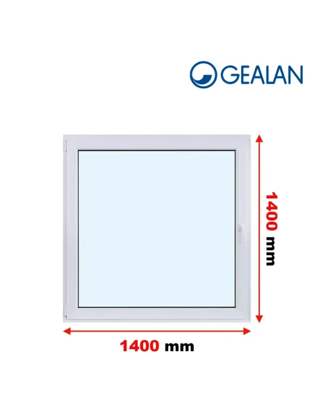 Kunststofffenster PVC Fenster 140x140 cm DREH/KIPP Gealan S 8000