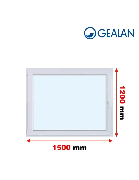Kunststofffenster PVC Fenster 150x120 cm DREH/KIPP Gealan S 8000