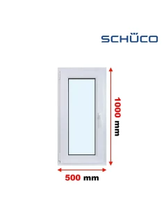 Kunststofffenster PVC Fenster 50 x 100 cm Dreh-Kipp Schüco LivIng 82
