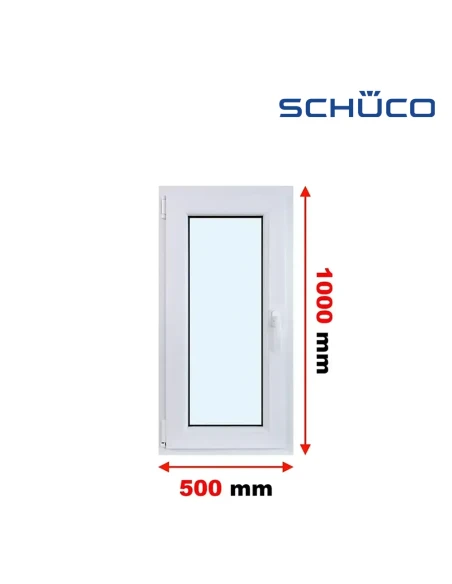 Kunststofffenster PVC Fenster 50 x 100 cm Dreh-Kipp Schüco LivIng 82