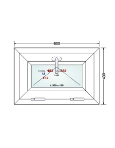 Kunststofffenster PVC Fenster 60 x 40 cm Kipp Schüco LivIng 82 2
