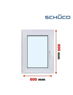 Kunststofffenster PVC Fenster 60 x 80 cm Dreh-Kipp Schüco LivIng 82