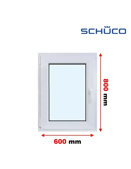 Kunststofffenster PVC Fenster 60 x 80 cm Dreh-Kipp Schüco LivIng 82
