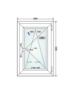 Kunststofffenster PVC Fenster 60 x 90 cm Dreh-Kipp Schüco LivIng 82 2