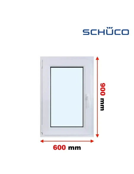 Kunststofffenster PVC Fenster 60 x 90 cm Dreh-Kipp Schüco LivIng 82