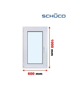 Kunststofffenster PVC Fenster 60 x 100 cm Dreh-Kipp Schüco LivIng 82