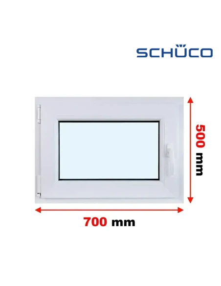 Kunststofffenster PVC Fenster 70 x 50 cm Dreh-Kipp Schüco LivIng 82
