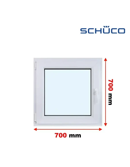 Kunststofffenster PVC Fenster 70 x 70 cm Dreh-Kipp Schüco LivIng 82