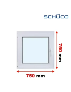Kunststofffenster PVC Fenster 75 x 75 cm Dreh-Kipp Schüco LivIng 82