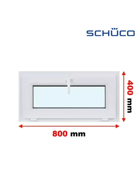 Kunststofffenster PVC Fenster 80 x 40 cm Kipp Schüco LivIng 82