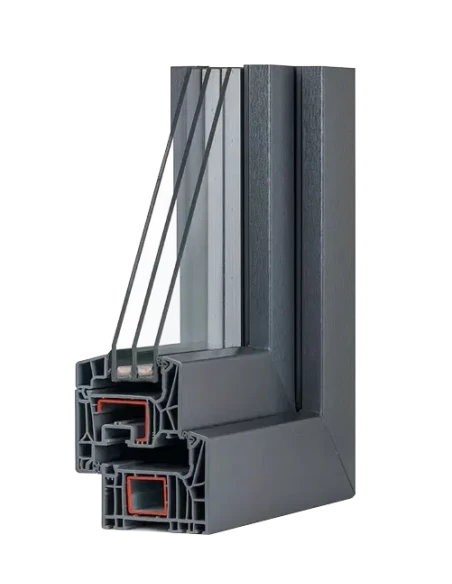 Kunststofffenster PVC Fenster 80 x 80 cm Dreh-Kipp Schüco LivIng 82