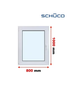 Kunststofffenster PVC Fenster 80 x 100 cm Dreh-Kipp Schüco LivIng 82