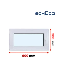 Kunststofffenster PVC Fenster 90 x 50 cm Dreh-Kipp Schüco LivIng 82