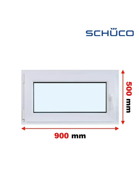 Kunststofffenster PVC Fenster 90 x 50 cm Dreh-Kipp Schüco LivIng 82