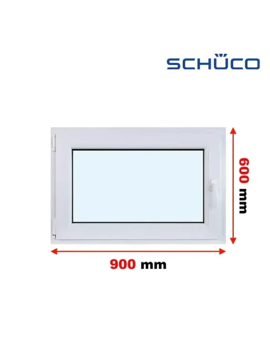 Kunststofffenster PVC Fenster 90 x 60 cm Dreh-Kipp Schüco LivIng 82