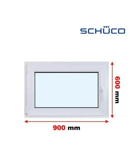 Kunststofffenster PVC Fenster 90 x 60 cm Dreh-Kipp Schüco LivIng 82