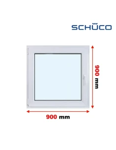 Kunststofffenster PVC Fenster 90 x 90 cm Dreh-Kipp Schüco LivIng 82