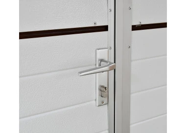 Aluminium Garagentor Zweiflügelig mit Paneel - 260 cm x 225 cm