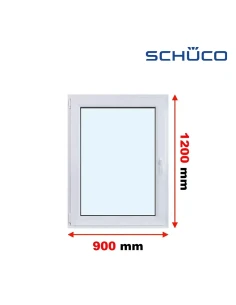 Kunststofffenster PVC Fenster 90 x 120 cm Dreh-Kipp Schüco LivIng 82