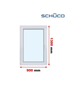 Kunststofffenster PVC Fenster 90 x 130 cm Dreh-Kipp Schüco LivIng 82
