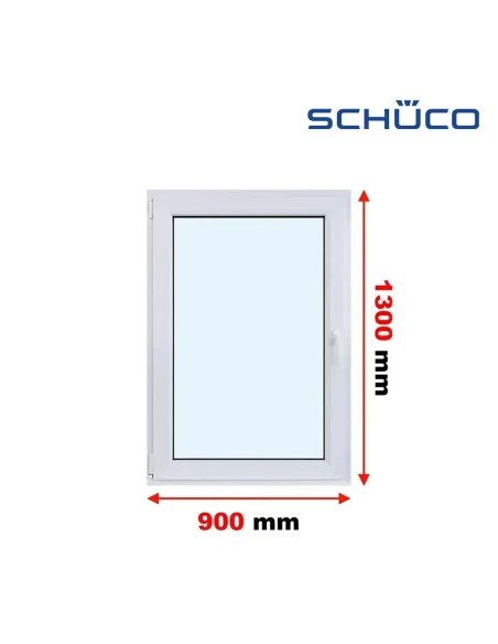 Kunststofffenster PVC Fenster 90 x 130 cm Dreh-Kipp Schüco LivIng 82