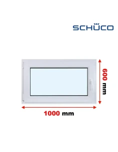 Kunststofffenster PVC Fenster 100 x 60 cm Dreh-Kipp Schüco LivIng 82