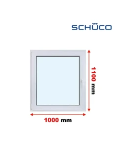 Kunststofffenster PVC Fenster 100 x 110 cm Dreh-Kipp Schüco LivIng 82