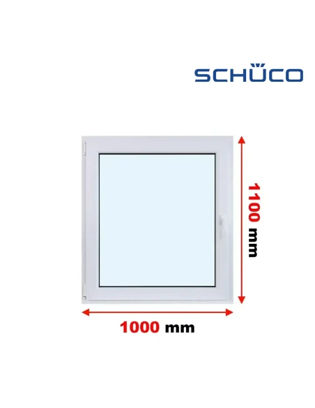 Kunststofffenster PVC Fenster 100 x 110 cm Dreh-Kipp Schüco LivIng 82