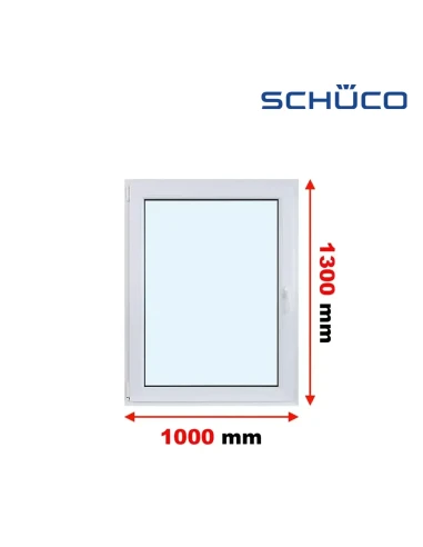 Kunststofffenster PVC Fenster 100 x 130 cm Dreh-Kipp Schüco LivIng 82