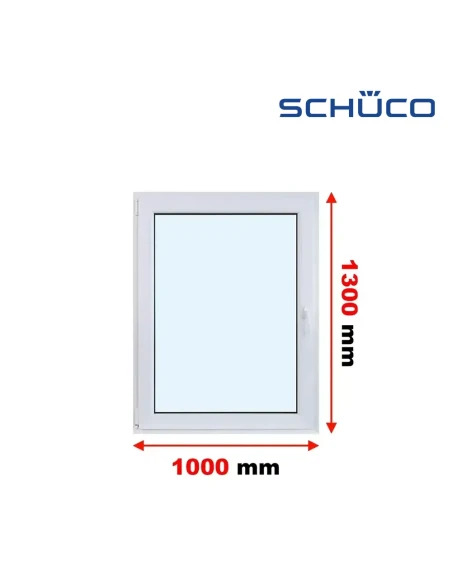Kunststofffenster PVC Fenster 100 x 130 cm Dreh-Kipp Schüco LivIng 82