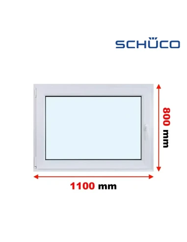Kunststofffenster PVC Fenster 110 x 80 cm Dreh-Kipp Schüco LivIng 82